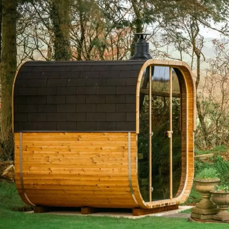 Luxury Customized Canadian Hemlock Outdoor Traditional Steam Sauna Wooden Room