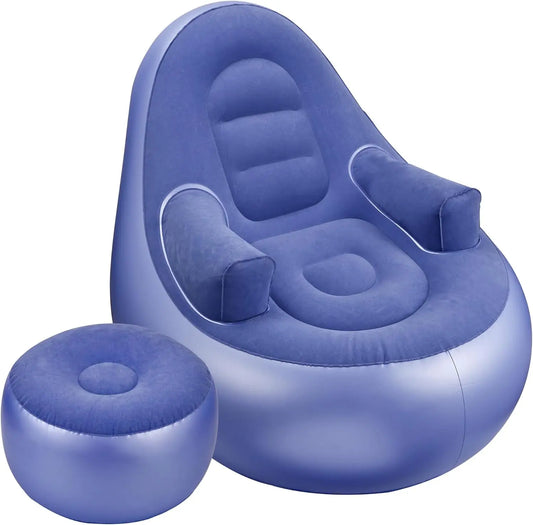 Modern Design New Outdoor Inflatable PVC Flocking Sofa Bed Foldable Lazy Sofa for Living Room Use